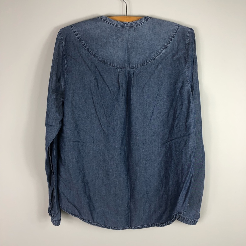 Anthropologie Cloth & Stone Chambray Popover 410 - Picture 8 of 9